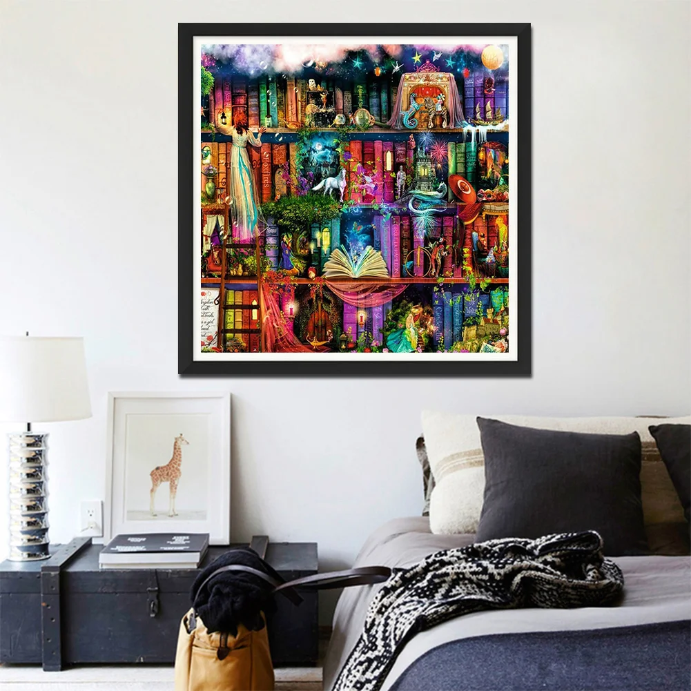 Diamond Painting - Full Round/Square Drill - Fantasy Books(30*30 - 50*50cm)
