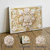 (20x30cm)DIY Rose Flower Framed Handmade Pearl Painting Art Craft Kit Living Home Decor