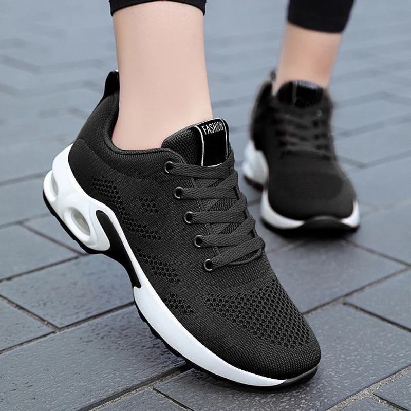 Women Sneakers 2022 Lace Up Casual Sneakers For Women Flat Women's Sneakers Plus Size Comfortable Female Shoes Zapatos De Mujer