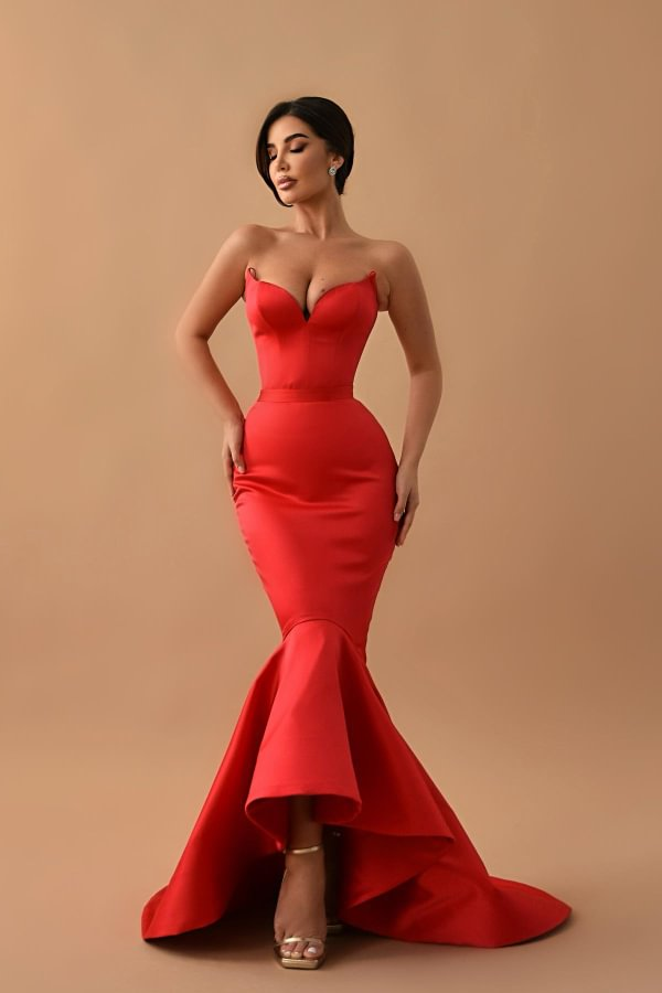 Lisliy Sweetheart Sleeveless Mermaid Evening Dress