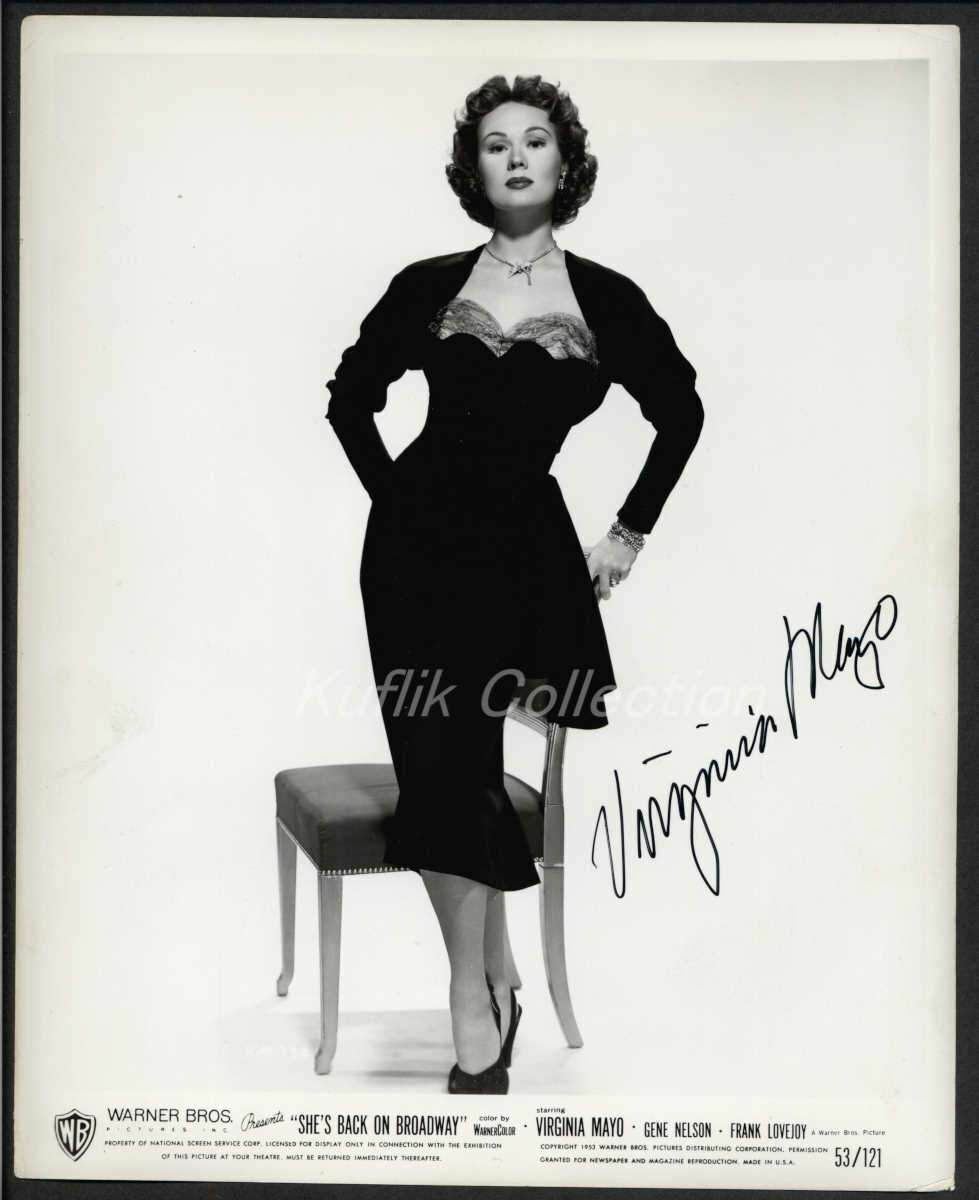 Virginia Mayo - Signed Vintage Celebrity Autograph Photo Poster painting - She's Back on Broadw