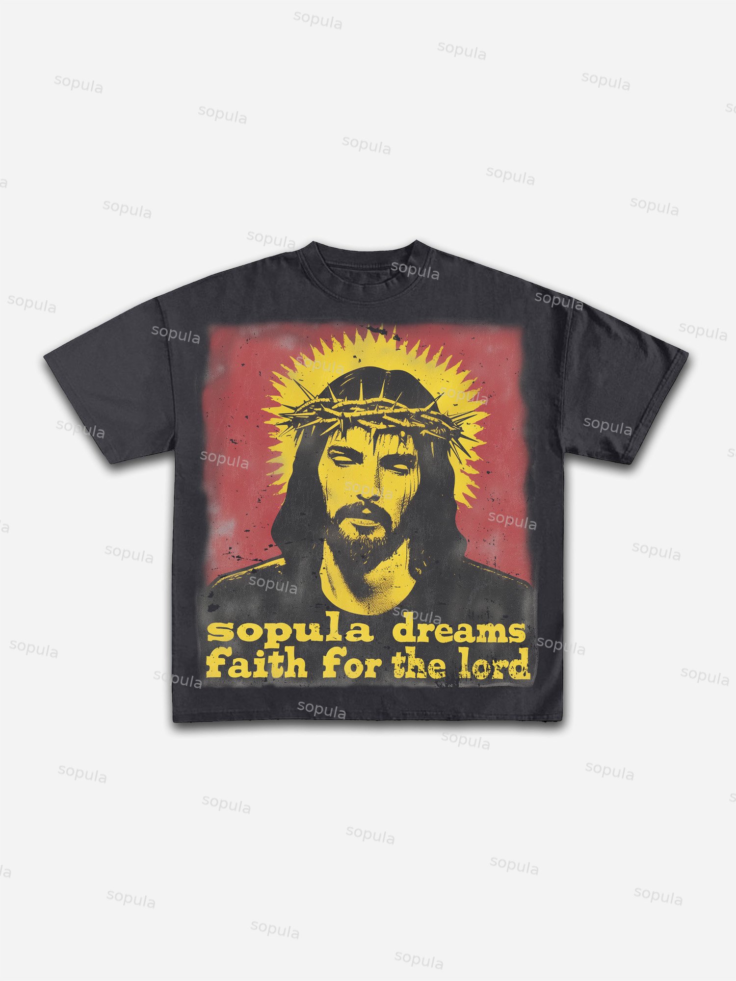 Faith For The Lord Vintage Graphic Cotton T-shirt - Sopula｜Premium Graphic Tees & Graphic Clothing