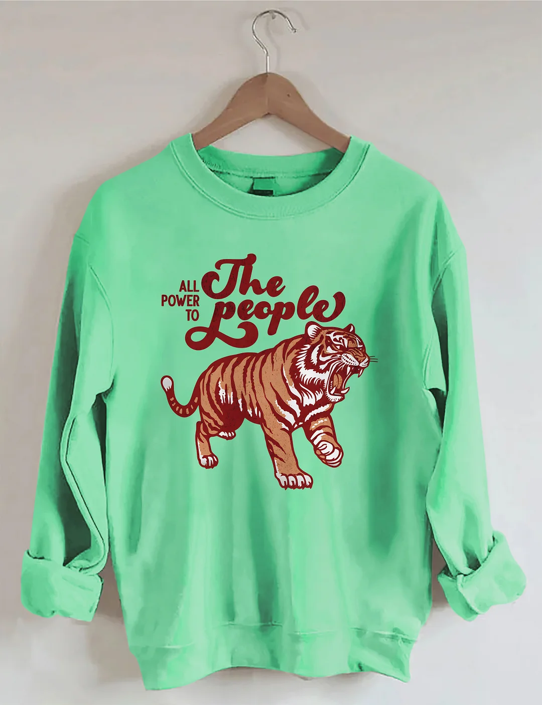 All Power To The People Tiger Sweatshirt