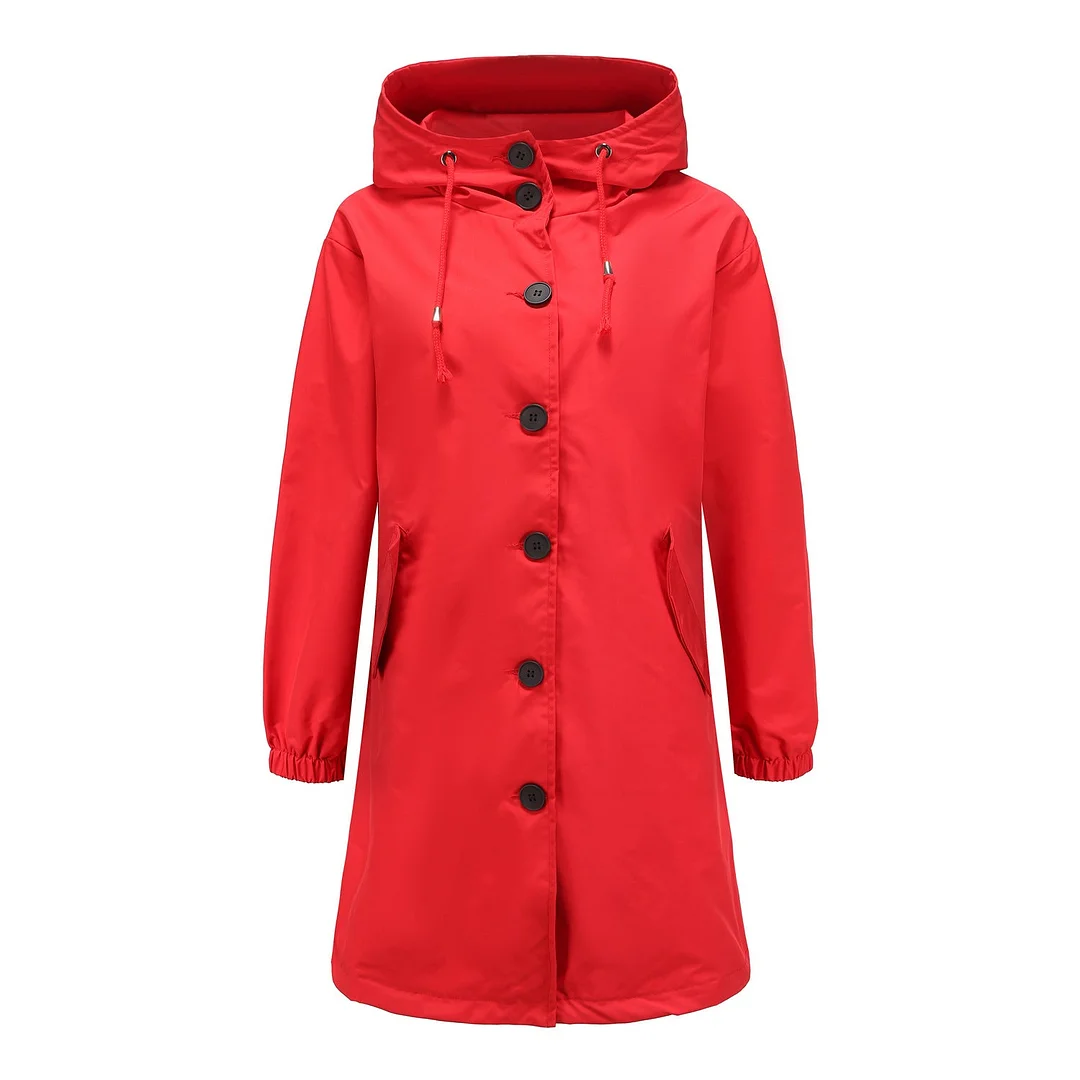 Women's Casual Long Loose Large Size Outdoor Jacket