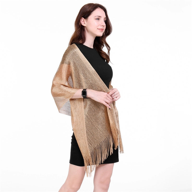 Spot High Quality Dinner Shawl Tassel Scarf Clothing Accessories Elegant Ladies Scarf Batch