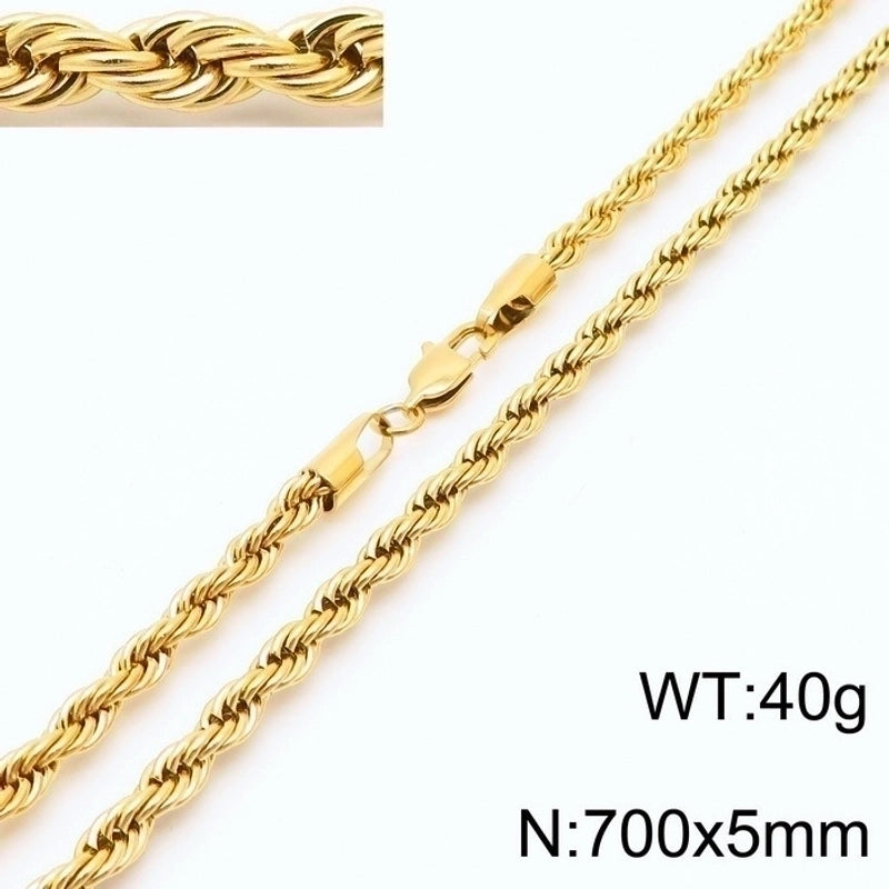 Jewelry Fashion Geometric 304 Stainless Steel 18K Gold Plated Plating Stainless Steel Necklaces