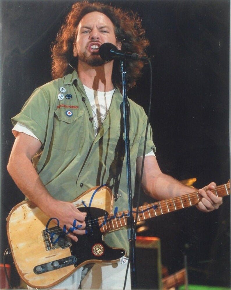 EDDIE VEDDER SIGNED Photo Poster painting Pear Jam Edward Louis Severson 3 wcoa