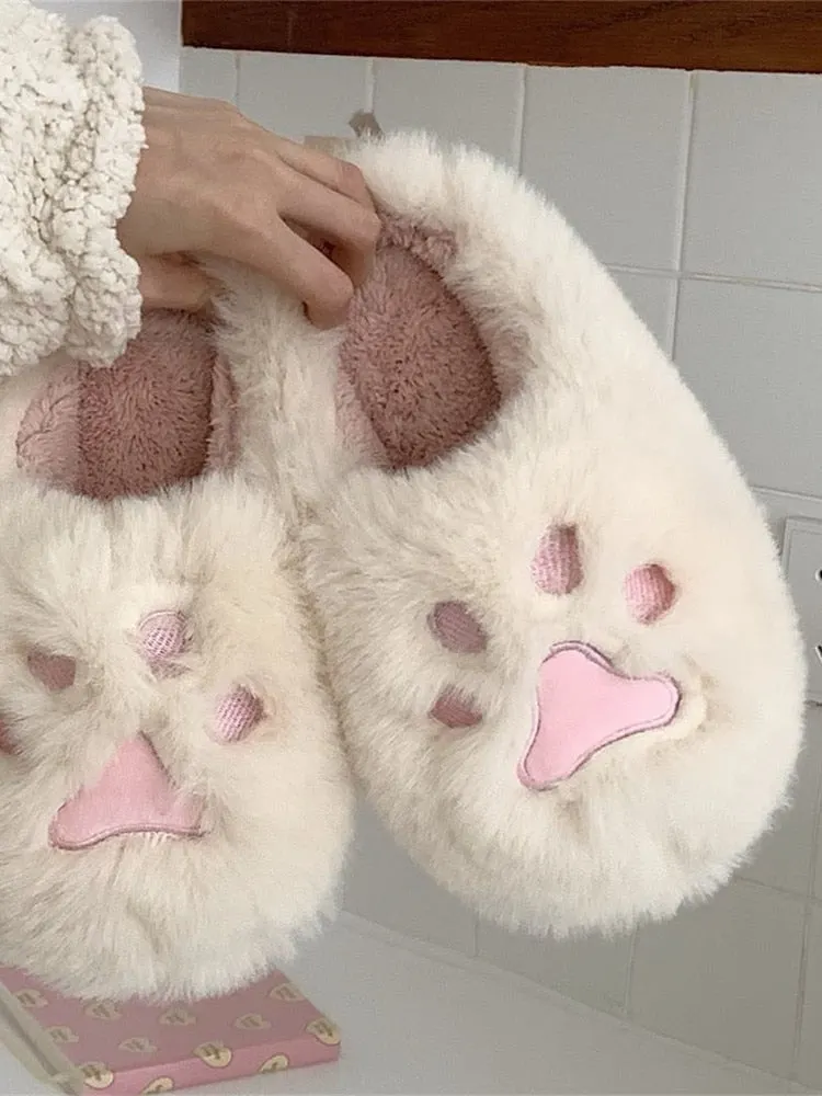 2022 Winter Women Slipper Cat Claw Cotton Home Slippers Warm And Non Slip Indoor Household Plush Slipper For Female