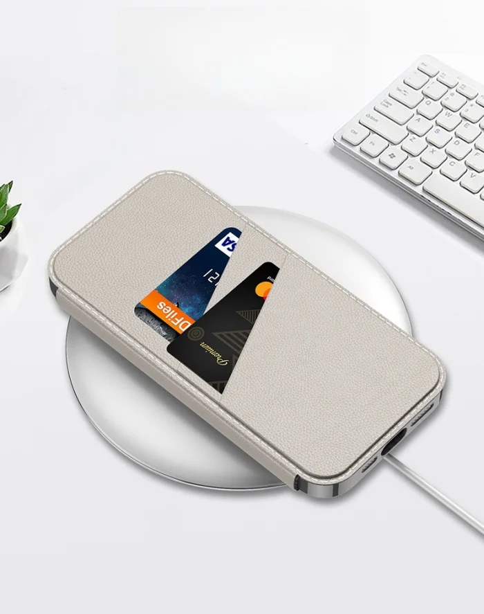 Apple 16 mobile phone case suitable for iphone16pro flip storage card slot mobile phone leather case