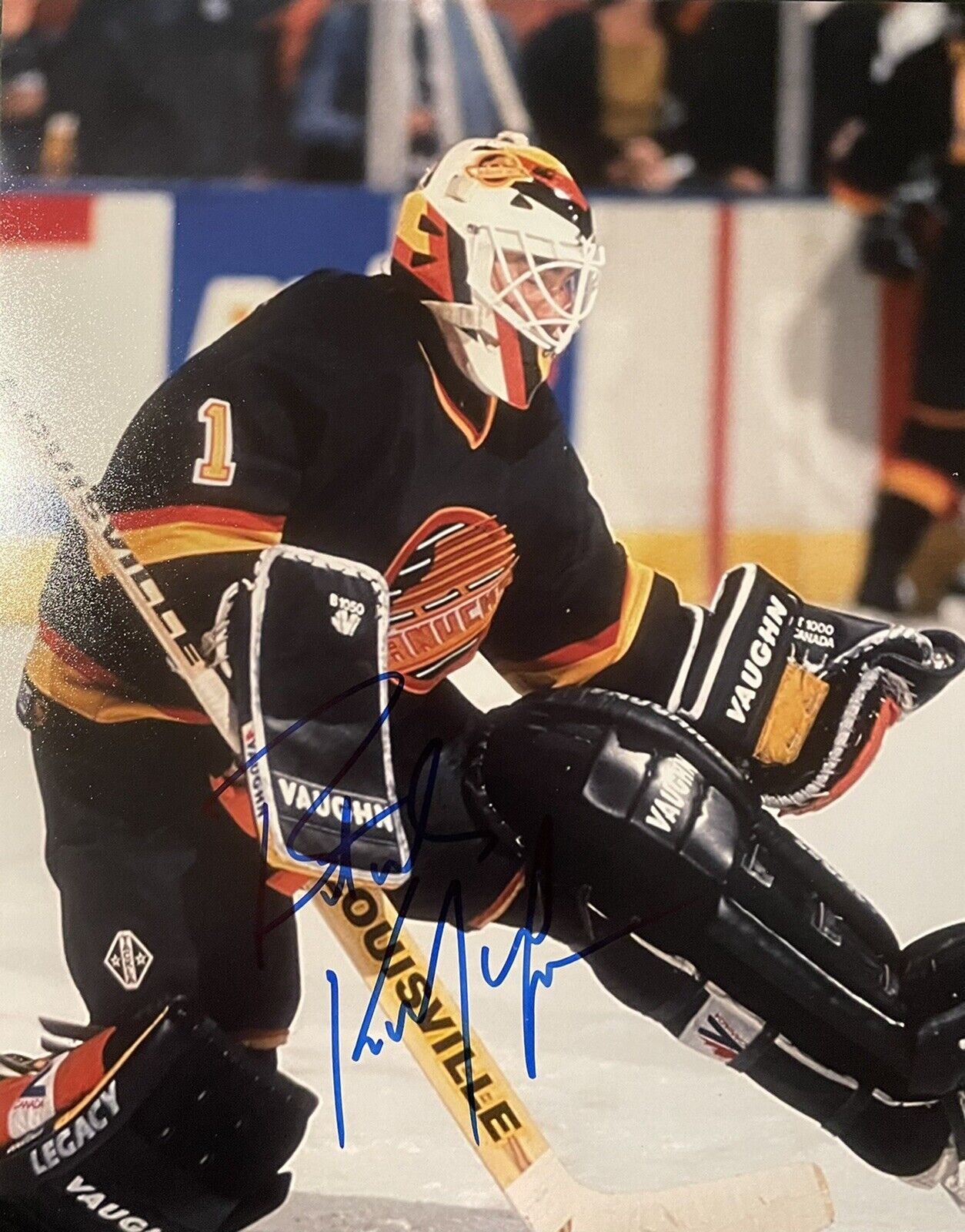 Kirk McLean Signed Vancouver Canucks 8x10 Photo Poster painting With Inscription