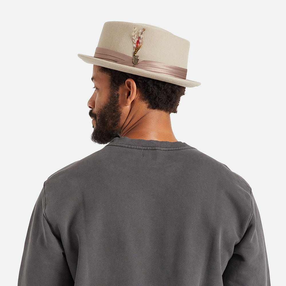Brixton Hats Stout Wool Felt Pork Pie Hat - Beige