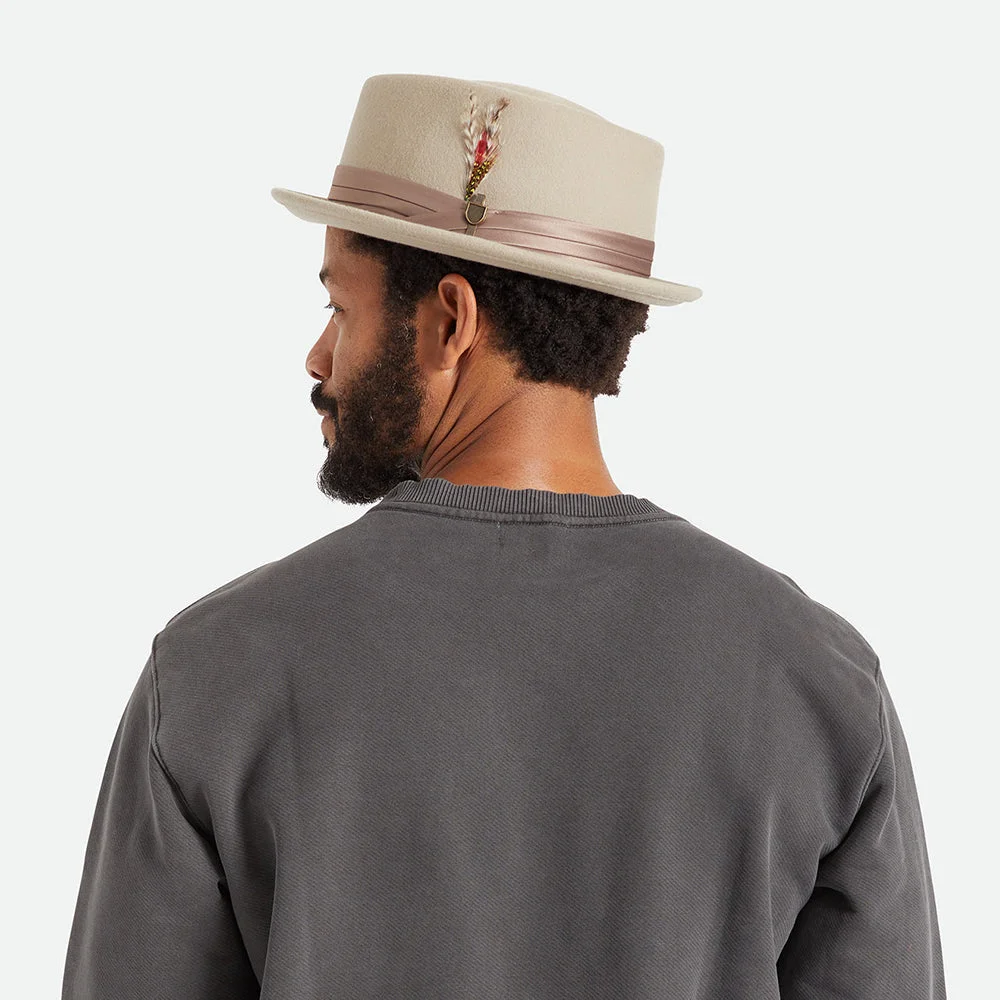 Brixton Hats Stout Wool Felt Pork Pie Hat - Beige