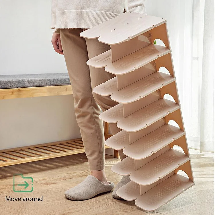 Vertical Shoe Rack Layer 6 Plastic Detachable Combination Shoe Storage Rack | 168DEAL