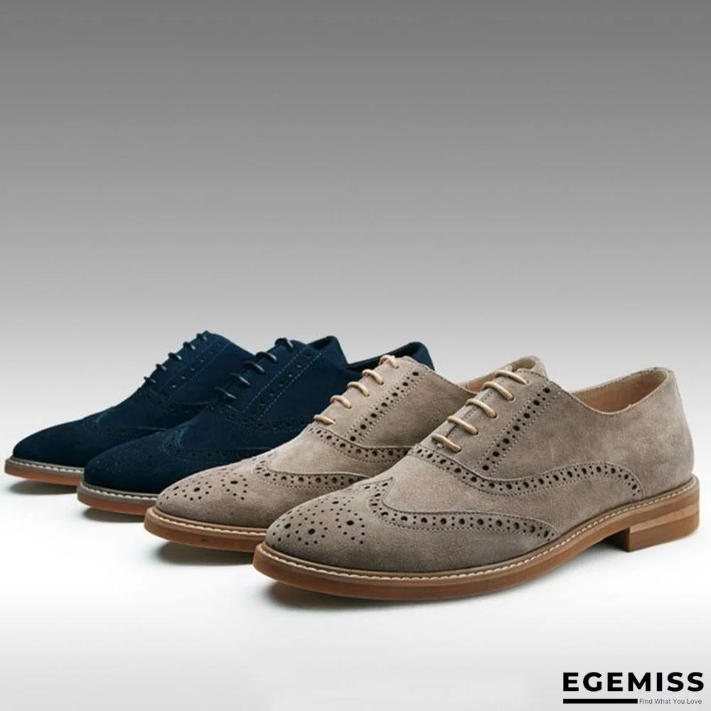 Men's Business Classic Suede Brogue Shoes | EGEMISS
