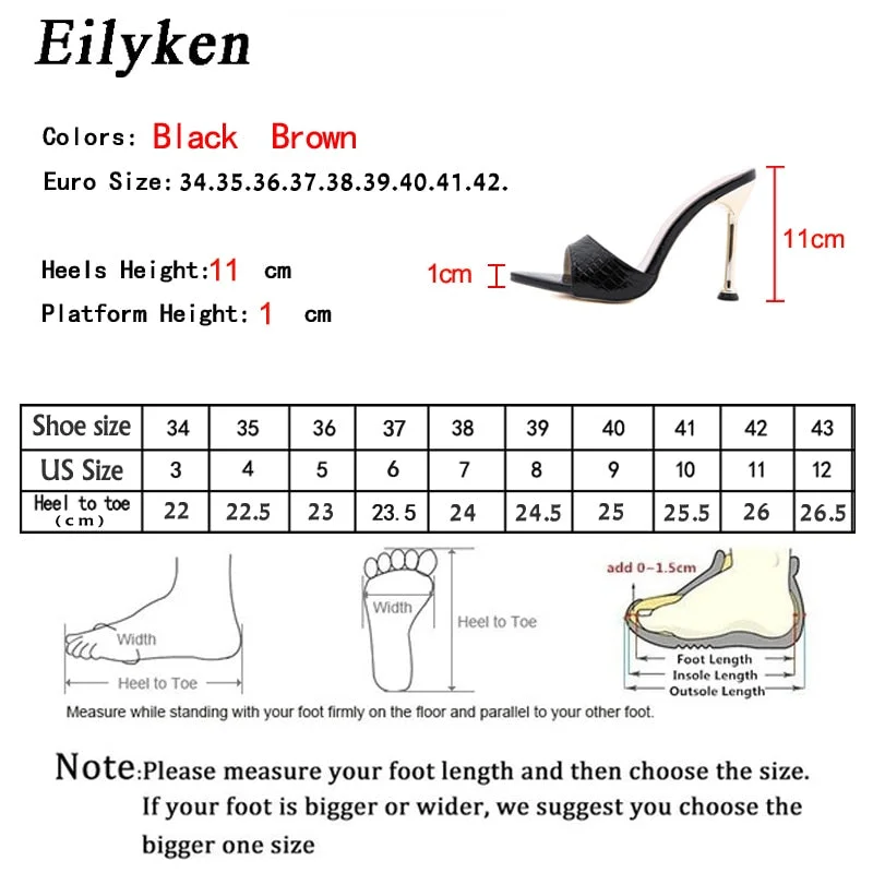 Eilyken Women slippers Snake Print Strappy Mule high heels Slippers Sandals flip flops Pointed toe Slides Party shoes Woman