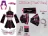 [Wetrose] In Stock Miriella Miriera 2.5 Dimensional Seduction Cosplay Costume Millyela Black Leather Wig Full Set