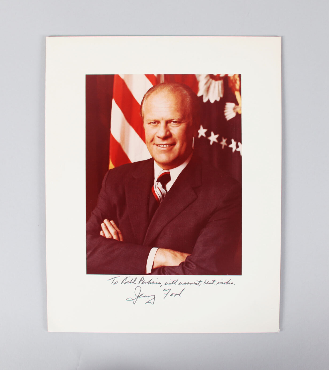 President Gerald Ford Signed Photo Poster painting - COA JSA