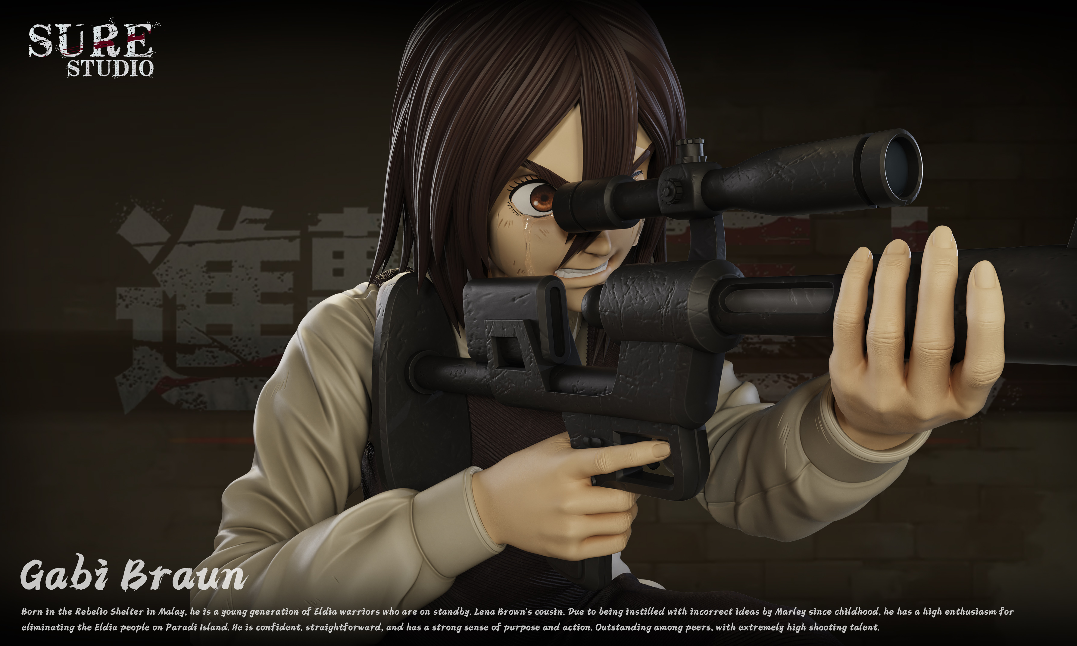 PRE-ORDER Sure Studio - Attack on Titan Braun Gabi Statue(GK)-