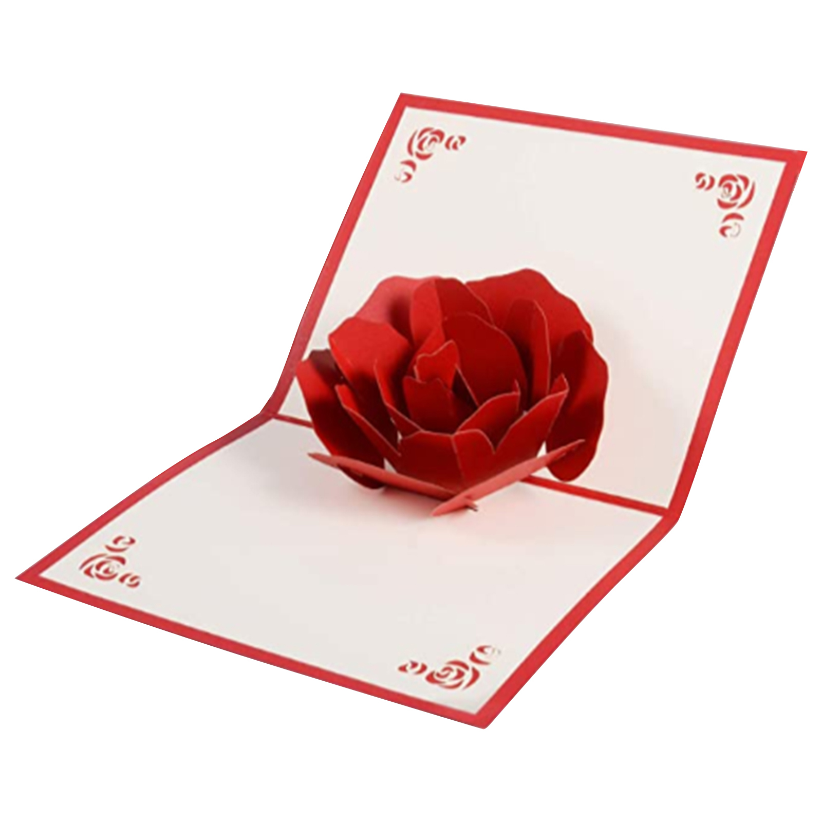 

3D Pop Up Card, Rose Flower Mothers Day Greeting Card with Envelopes (Red), 501 Original
