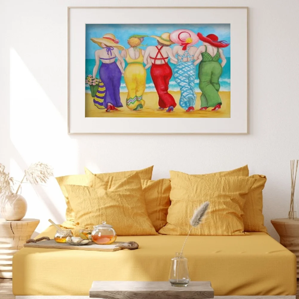 Women on Beach - Paint By Number(50*40cm)