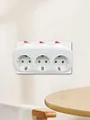 3 Horizontal Socket Power Adapter Power Converter Socket for Living Room Bedroom