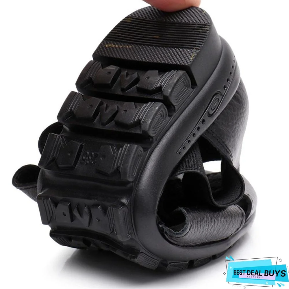 Women Genuine Leather Gladiator Rome Sandals Shoes Wedge Heel Comfort Sandals