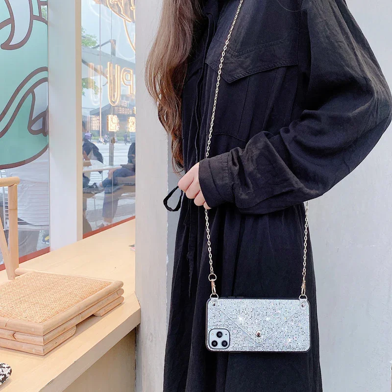 For iPhone 13/14 Luxury Flash Wallet Phone Case