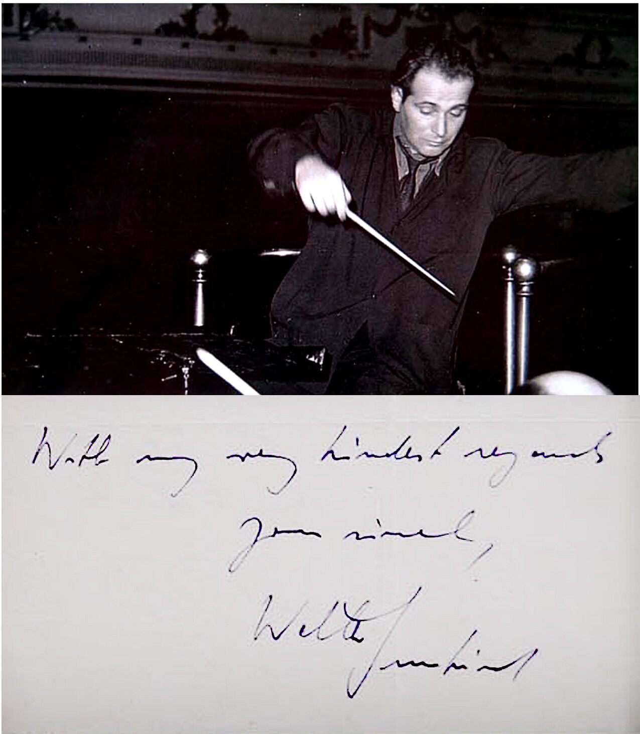 Conductor WALTER SUSSKIND Hand SIGNED AUTOGRAPH + ACTION Photo Poster painting + DECORATIVE MAT