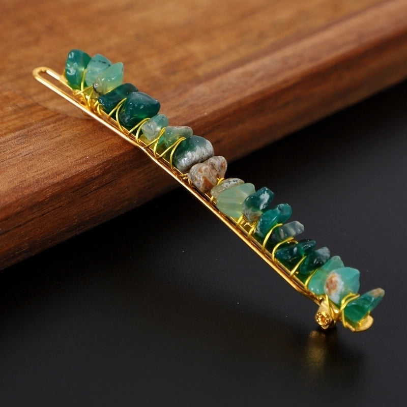 Women’s Retro Geometric Natural Crystal Hair Clip