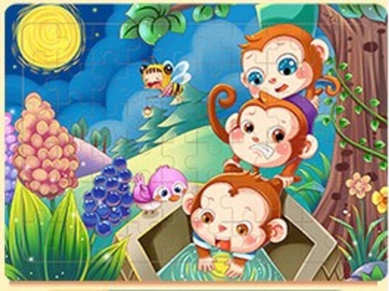 Puzzles Toddler(3-6years) Cartoon Wood Toys