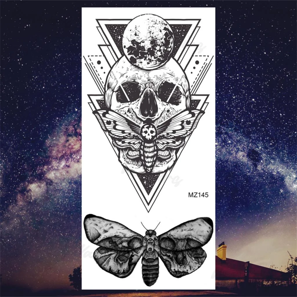 Sdrawing Lion Knight Temporary Tattoos For Men Adults Realistic Tiger Skeleton Fake Tattoo Sticker Arm Water Transfer Tatoos 3D