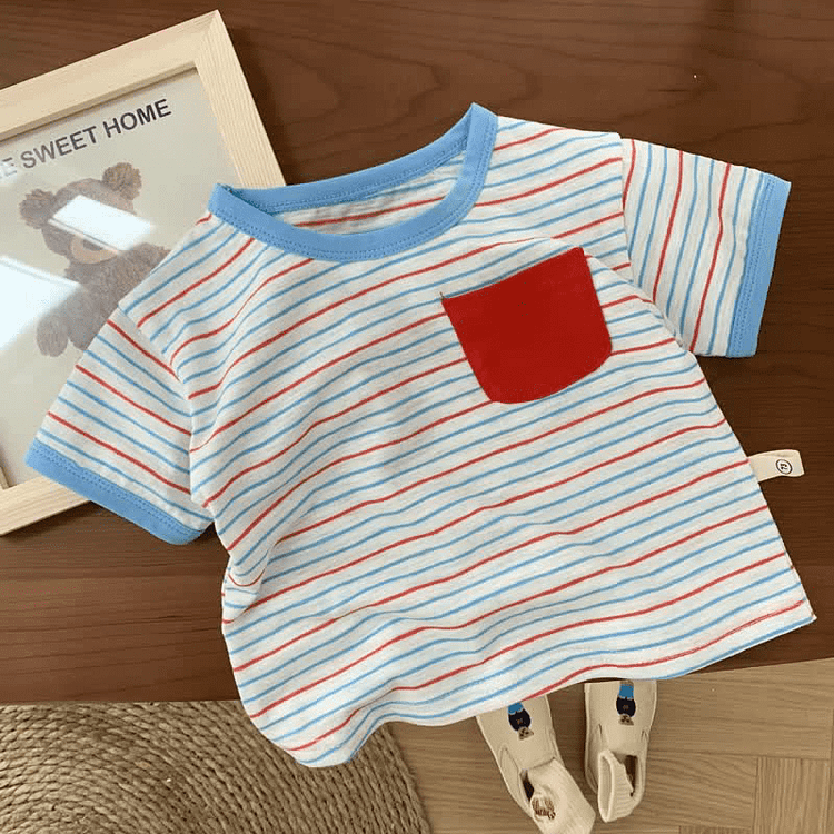 Baby Toddler Striped Color Block Tee