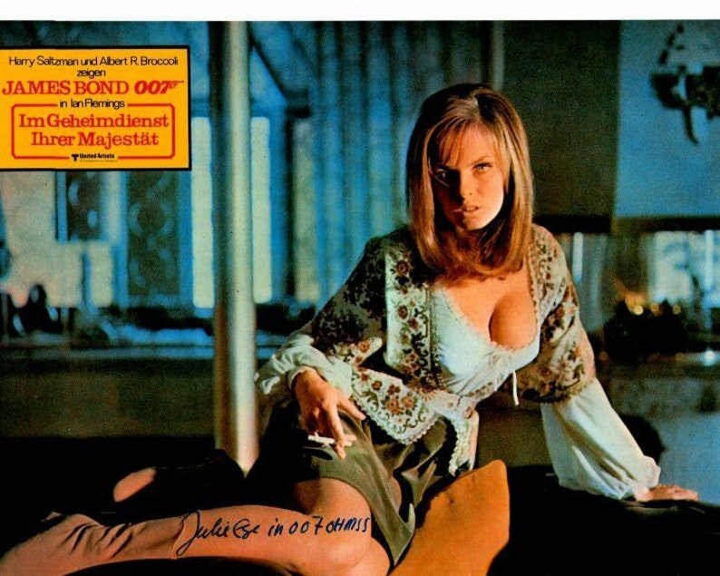 Julie ege autographed james bond 007 girl on her majestys secret service Photo Poster painting