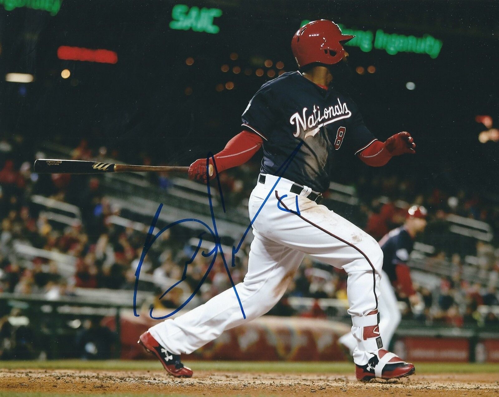 Autographed Brian Goodwin 8X10 Washington Nationals Photo Poster painting with COA