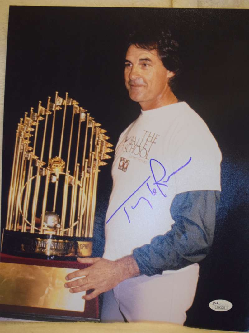 Tony Larussa Certified Jsa 11x14 Photo Poster painting Authentic Autograph