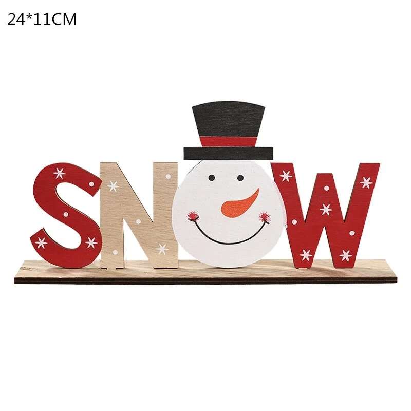 Wooden Reindeer Christmas Decoration DIY Wood Crafts Xmas Ornaments for Christmas Party Home Table Decorations New Year 2020