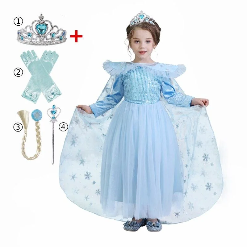 Children Fantasia Halloween Cosplay Costumes Party Princess Dress Christmas Kids Dresses For Girls Dress