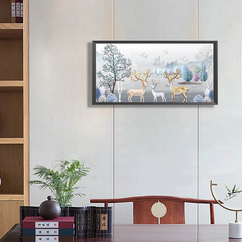 Diamond Painting - Full Round Drill - Elk(Canvas|80*40cm)