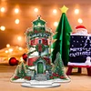 2D Flat Christmas Lighthouse Print DIY Table Top Diamond Painting Ornament Kits