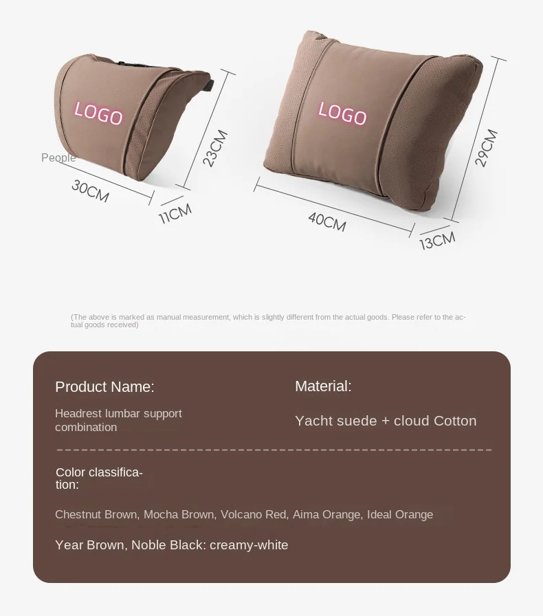 🔥Hot sale🔥High-end 6D aviation design car lumbar headrest set