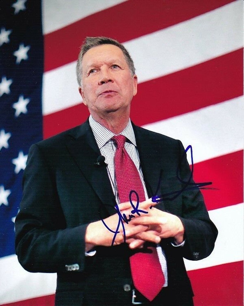 John kasich signed autographed Photo Poster painting