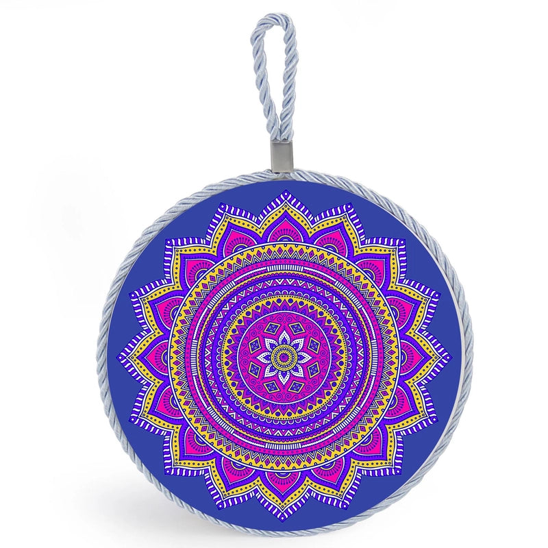 Factory Supply Thermal Transfer Printing 17cm Mandala Ceramic Heat Insulation Pot Mat Home Pot Mat European Style