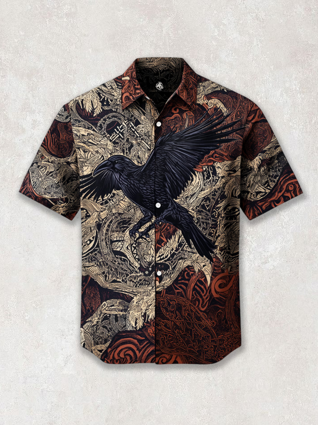 Men's Viking Celtic Knot Raven Emblem Totem Shirt / Rvogue / Rvogue