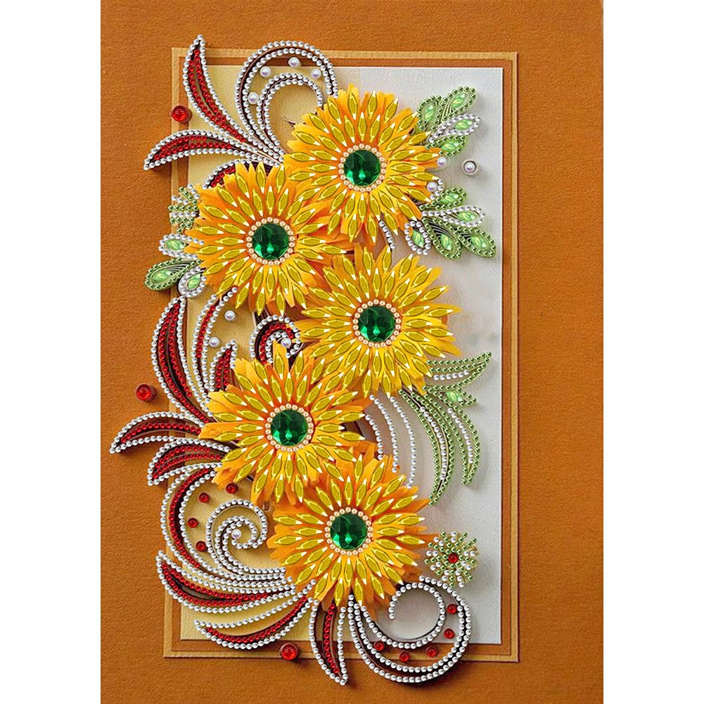 Crystal Rhinestone Diamond Painting Quilling Flower