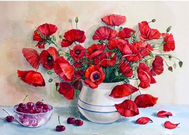 

Anemone Flowers – Paint By Numbers - 40*50CM, 501 Original