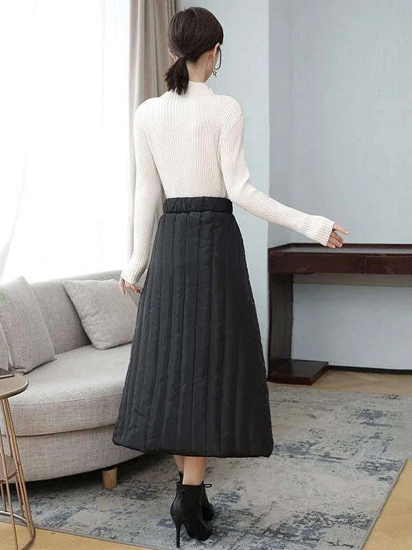 Vintage A-Line Padded Skirt: Timeless Elegance and Comfort