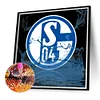 Wasser Fu&szlig;ball Schalke 04 - Rund Diamant Malerei - 40*40CM