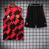 2025/2026 Manchester United Pre-Match Training Red Devils Vest+Shorts Football1:1 Thai Quality