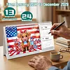 2027-2028 Two-Year Diamond Painting Calendar Kit, 13 Exquisite Multicolor Butterfly And Floral Illustrations, Large Size Desk Calendar, Mosaic Art Coil-Bound Desktop Planner