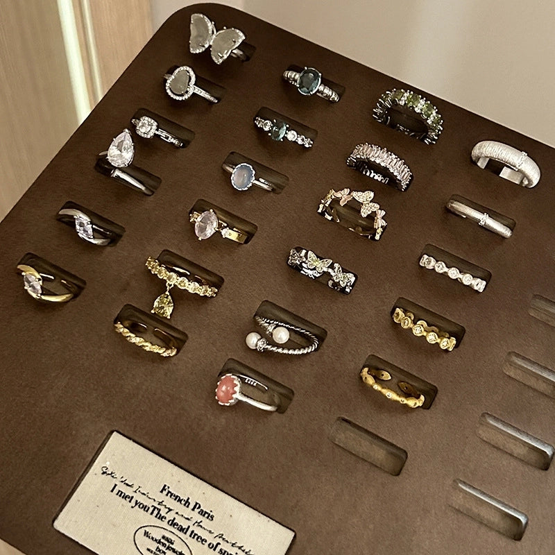 Minimalist Geometric Copper Plating Women’s Open Rings